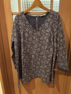 ohana 花柄 Vネック チュニック