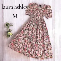 laura ashley フレアワンピース 花柄 パフスリーブ