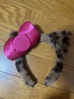 カチューシャ　キティ　 猫耳 ピンク　ヒョウ柄