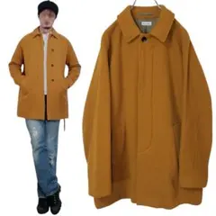 StevenAlanスティーブンアラン バルカラー 比翼 ウール コート M