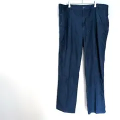 美品✨ ストレートパンツ ダークブルー 無地 シンプル カジュアル ユニセックス