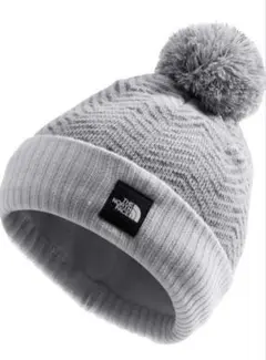 THE NORTH FACE ポンポン付きニット帽 グレー　キッズ