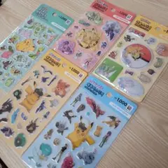 韓国限定 5パック ポケモン シールセット ウォーターシール ぷくぷくシール