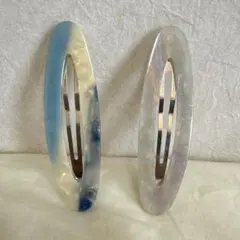 Potete ぱっちんピン大　2個セット　ポテテ　ブルー　オーロラ