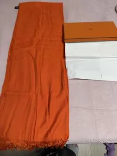 HERMES エルメス オレンジ ストール ショール