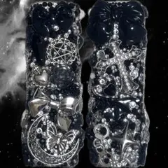 iQOSケース デコケース 黒 地雷系 ゴスロリ ゴシック パンク アイコス