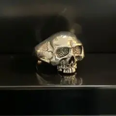 ⑪シルバーヴィンテージリング指輪ドクロ　骸骨古着　ジュエリー　archive
