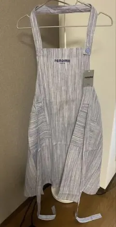 【新品】renoma PARIS エプロン ブルー ストライプのサムネイル