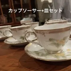 【激レア】ノリタケ　ガラコンテッサ　カップ&ソーサー　6客 皿6枚