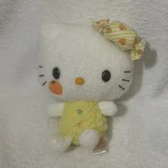 当時物 ハローキティ×QUESTINA コラボ ぬいぐるみ イエロー レア 当時物 ハローキティ×QUESTINA コラボ ぬいぐるみ イエロー レア