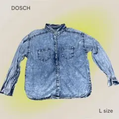 デニム風シャツ　シンプル　オシャレ　シャツ