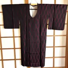 和装用雨コート　道行コート　立涌模様　難あり