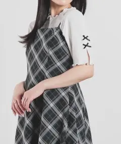 Honeys 袖リボントップス ホワイトL