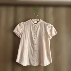 IENA ドット柄 半袖ブラウス ピンクのサムネイル