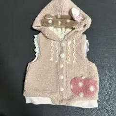80 キムラタン　フード付きベビーベスト ボア