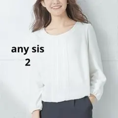 any sis エニィスィス【洗える】フロントプリーツシフォン ブラウス Ｆのサムネイル