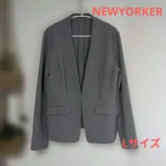 美品　ニューヨーカー　おすすめ♪　洗える　ストレッチノーカラージャケット 春夏のサムネイル