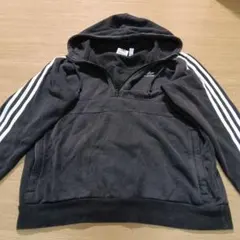 adidas ハーフジップ　パーカー　M