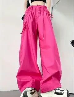 ピンク　カジュアルロングパンツのサムネイル