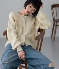 ジャガード カーディガン