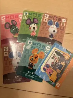 どうぶつの森 amiiboカード 6枚セット ネズミ