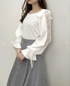 INGNI イング 肩リボン袖割れレース/トップス