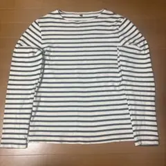 美品 無印良品 長袖 カットソー ボーダー柄 オーガニックコットン XS メンズ
