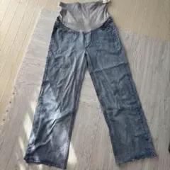 マタニティ　デニムワイド