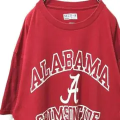マジェスティック アラバマクリムゾンタイド ロゴ Tシャツレッド赤色XL古着