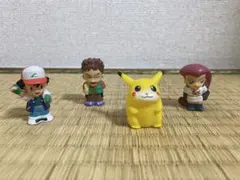ポケモン指人形サトシ、タケシ、ムサシ、ピカチュウ（MADE IN JAPAN）