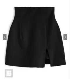 GRL グレイルインパン付きハイウエストスリットミニスカート ブラック S