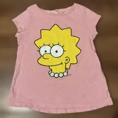 H&M kids リサ・シンプソン 半袖　Tシャツ 120 シンプソンズ　ピンク