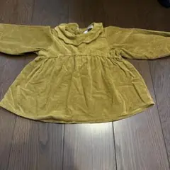 ウタカタデコ襟付きマスタードワンピース