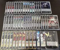 サ*ア様 ワンピース カードゲーム 黒イム　デッキ　＋調整用パーツ