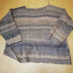 イタリア製モヘア　手編みのセーター　難あり　直し必要