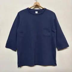 Jackman 5分袖 ドツメ ポケットTシャツ ネイビー Mのサムネイル