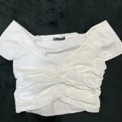 zara Cropped white shirtのサムネイル