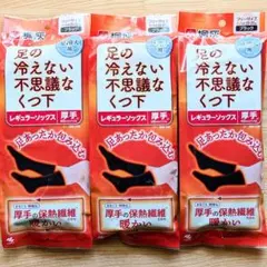 桐灰　足の冷えない不思議なくつ下　レギュラーソックス【厚手】3足セット