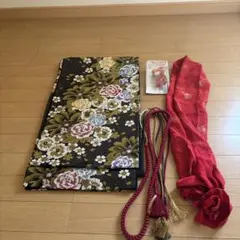 [美品]振袖着物9点セット　赤袴付き