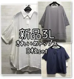 美品】AOKI 仕事用おしゃれ半袖ブラウス 3点セット オフィスワーク 