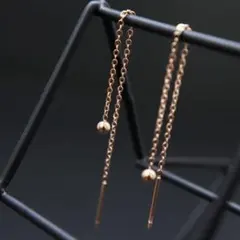 サージカルステンレス アメリカンピアス ボール チェーン