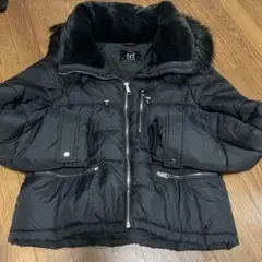極美品　人気ZARA ブラック ダウン ジャケット ファー付き