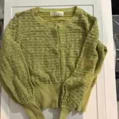 長袖ニットカーディガン　リリーブラウン