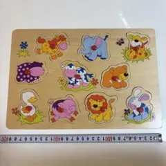 《美品》木製動物パズル 知育玩具