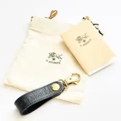 国内正規品 イルビゾンテ ロゴストラップ キーホルダー ブラック 新品
