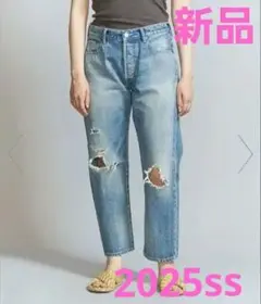 新品 ダメージ ストレート デニム レディース メンズ ブランド 大きいサイズ