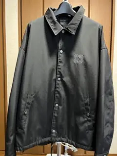 GUブラック ナイロンジャケット ロゴ刺繍
