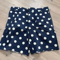 Adam et Rope ドット柄 ショートパンツ ネイビー Mのサムネイル