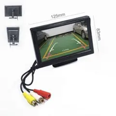 5インチ バックカメラ 自動切り替え 12V 24V 遮光フード カーモニターのサムネイル