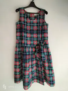 Oxford チェック柄 ノースリーブワンピースのサムネイル